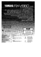 Yamaha RXV-660 - Owners Manual 